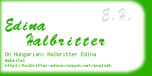 edina halbritter business card